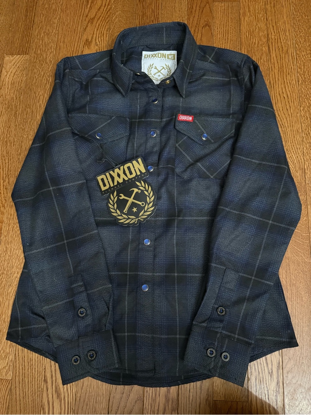 Dixxon Women’s Benchmark Flannel WS Small Blue Plaid NEW